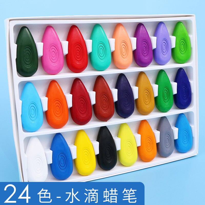 DeLi Water Crayons Children Wax Caryon Kindergarten Baby 12 Colors Graffiti Brush Coloring Pen Art Paintbrush