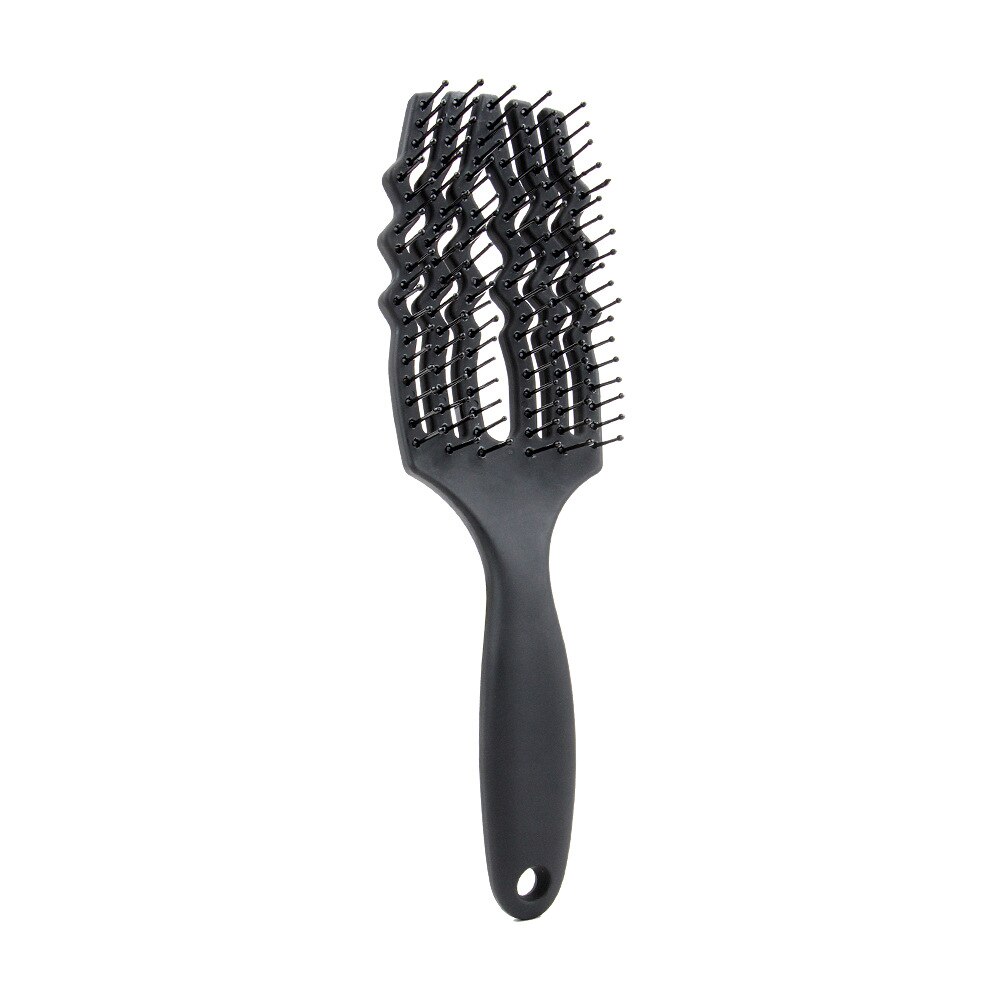 Haar Borstel Haar Kam Detangling Hair Brush Ontwarren Luizen Massage Kam Vrouwen Wirwar Kappers Salon Haar Borstel Kapper: Black without hair