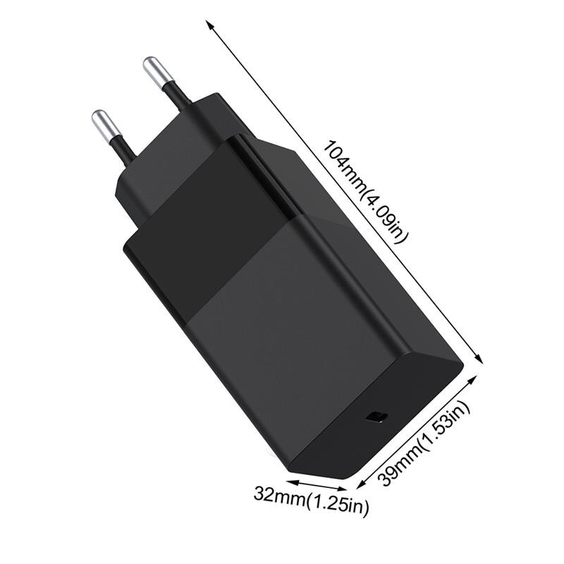 GaN 65W ładowarka USB C PD szybkie ładowanie 4.0 3.0 QC4.0 QC PD3.0 PD USB-C typ C szybka ładowarka USB dla iPhone 12 Pro Max Macbook: black EU
