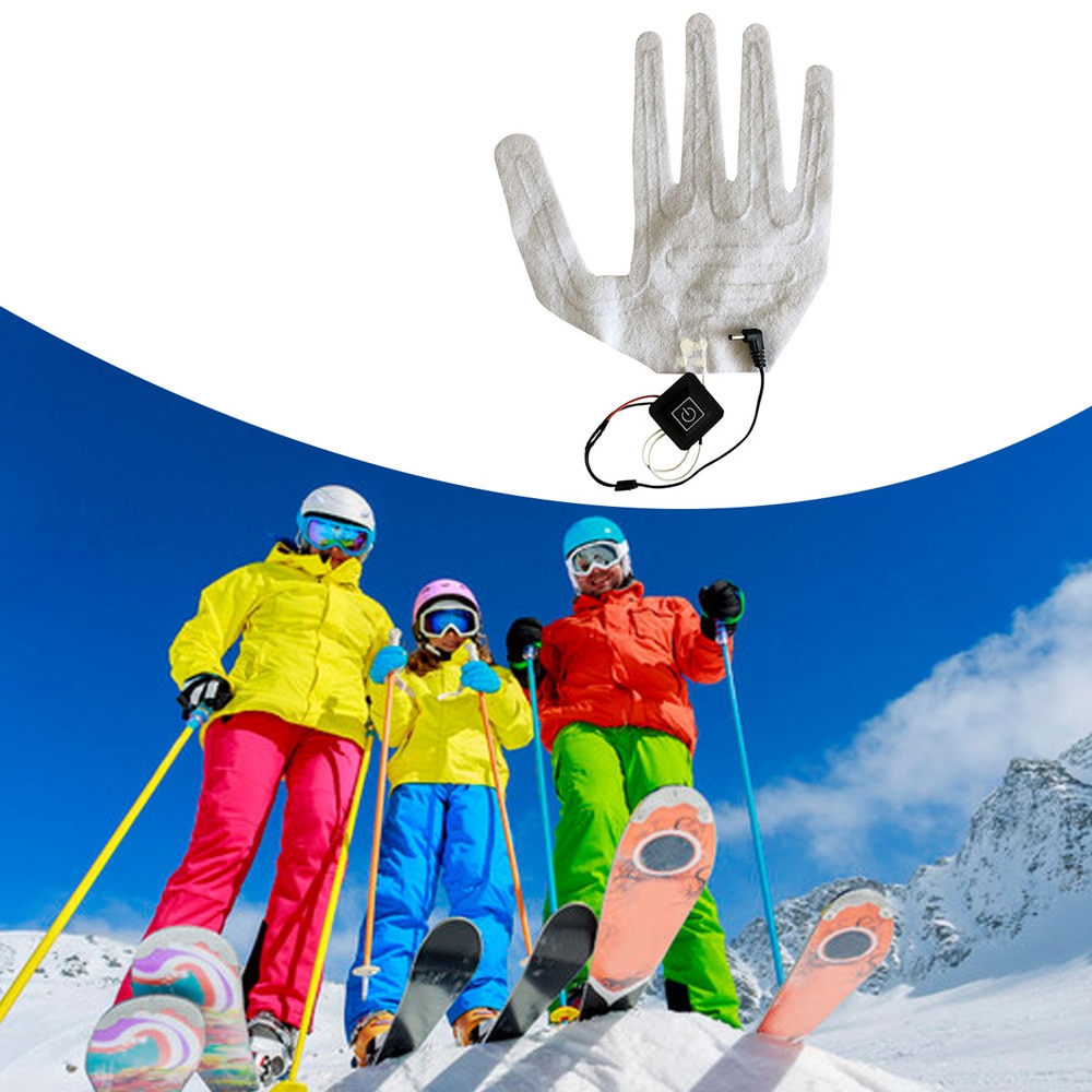 1Pc USB Beheizte Handschuhe Winter Warme Fünf-Finger Handschuhe Heizung Pad Elektrische Heizung Film Handschuh Heizung Blatt