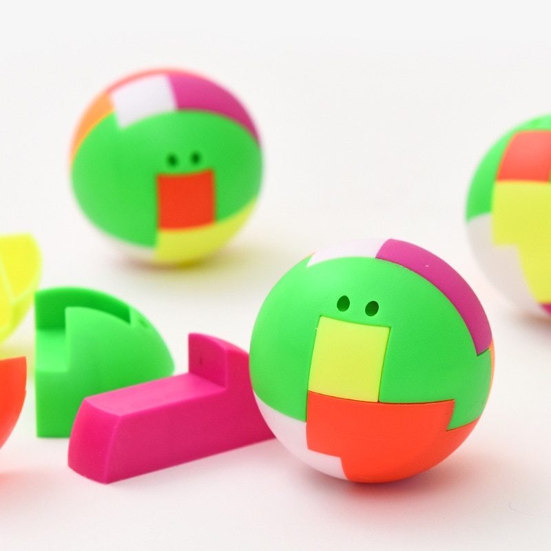 Puzzel Assembleren Bal Onderwijs Speelgoed Kinderen Cadeau Plastic Mini Multi-color Bal Puzzel Speelgoed Hanger