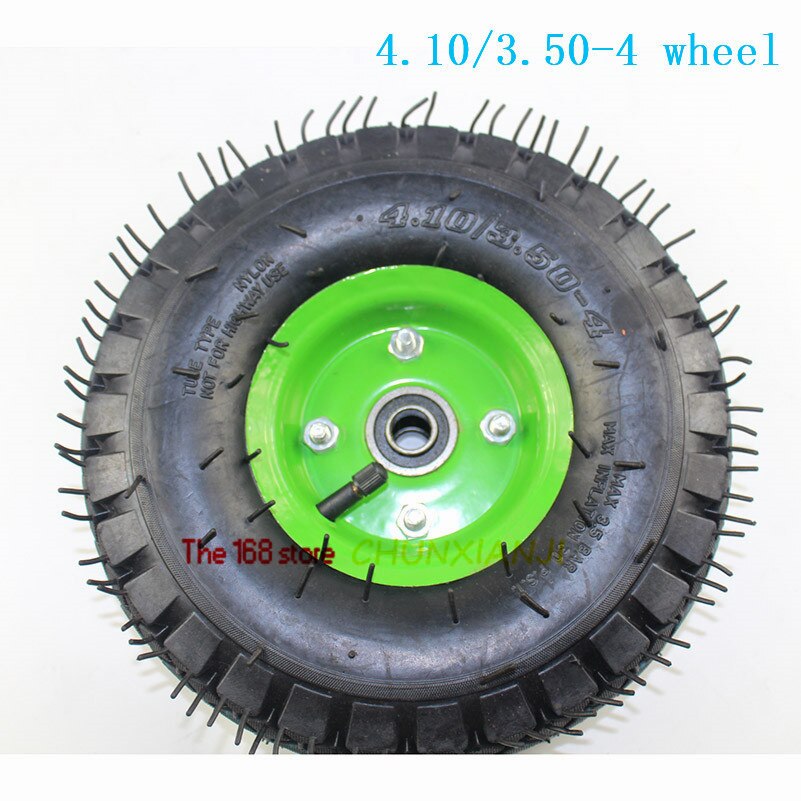 4.10/3.50-4 tire 3.50-4 pneumatic wheel trolley caster trailer wheel 10 inch 4.10-4 pneumatic wheel