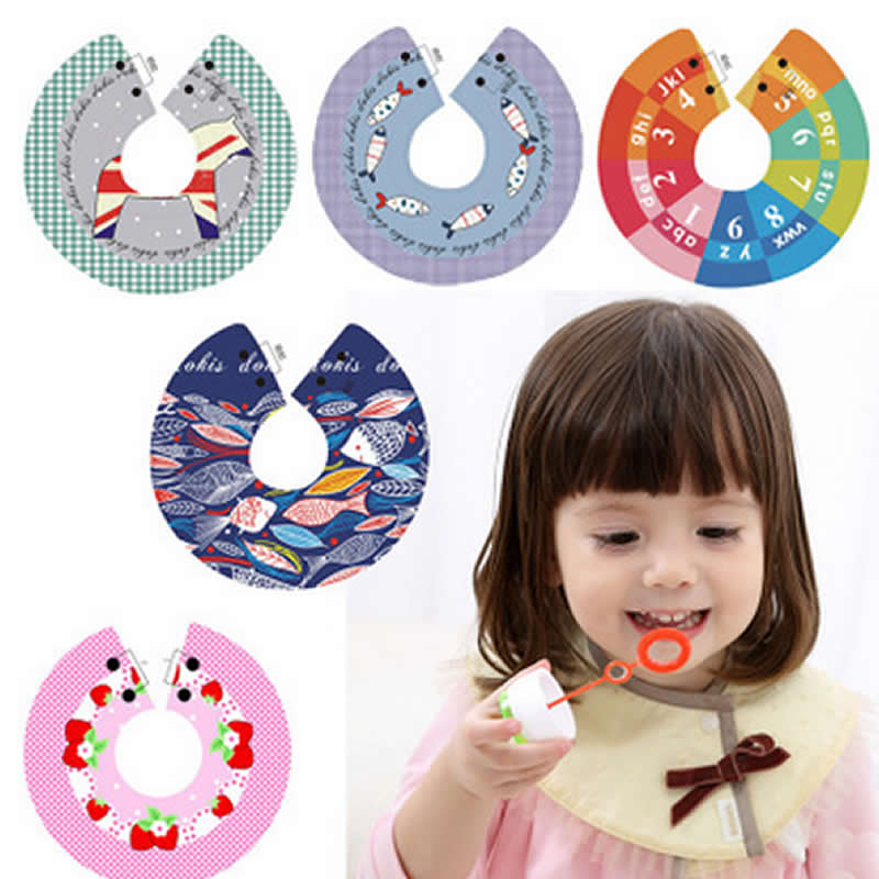 Pattern Fruit Series Round Baby Bibs Cotton Waterproof Bibs Newborn Burp Cloths For Girls Boys 0-3years Bib 360 Degree Bibs