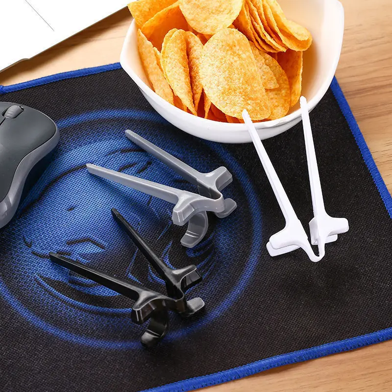 Palillos de dedo para jugadores, Clips para aperitivos, palillos de plástico, pinzas para aperitivos, artefacto perezoso, herramienta para dedos asistente