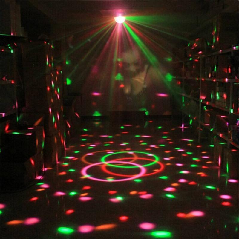 Sound Activated Roterende Disco Ball Party Verlichting Strobe Light Mini 3W Rgb Led Podium Verlichting Voor Kerst Thuis Ktv bruiloft Tonen