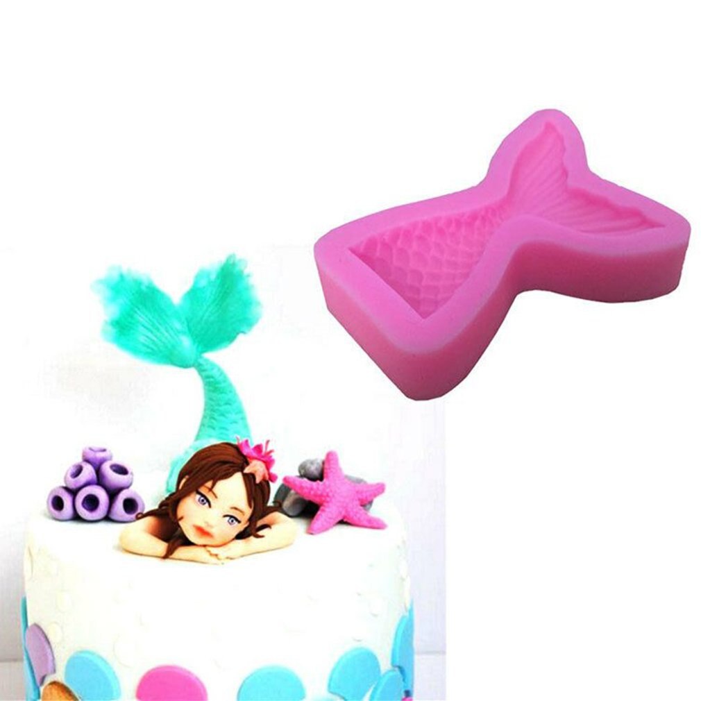 DIY Mermaid Tail Silicone Mold Fondant Cake Mold Cupcake Decorating Tools Kitchen Baking Gum Paste Chocolate Candy Molds