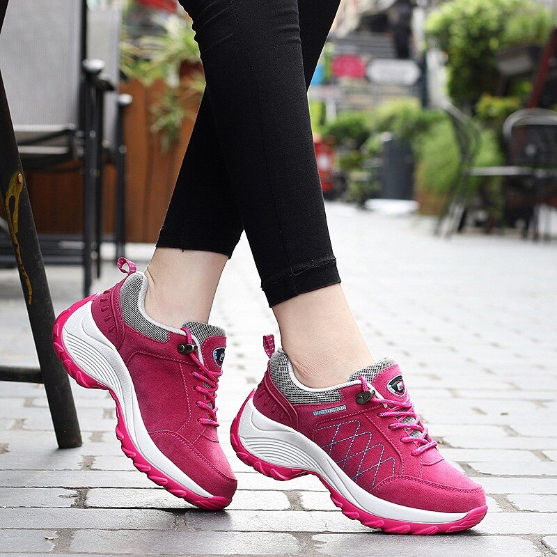 Sneakers vrouwen loopschoenen solid lace-up schoenen vrouw ademend platform sneakers vrouwen sport schoenen chaussures femme