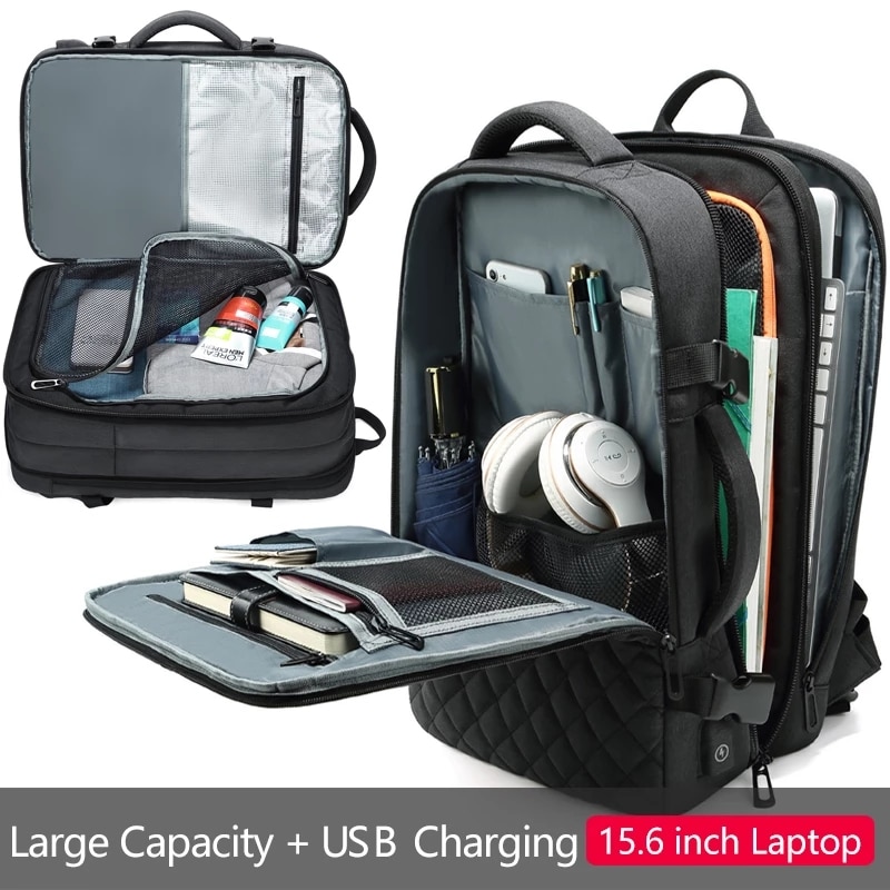 Travel Backpack Men Expandable 12cm Multifunctional Bag Laptop Backpacks Male Mochila Fit 15.6 Inch
