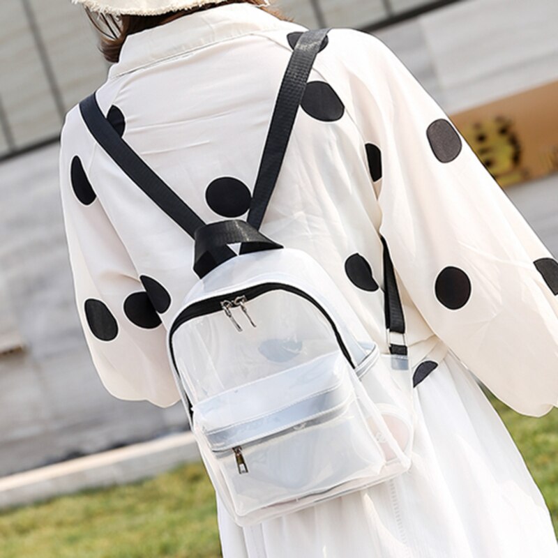 Zomer Mode Vrouwen Rugzak Transparant Student Tassen Clear Veelzijdige Rugzakken Vrouwen Waterdichte Pvc Reistassen