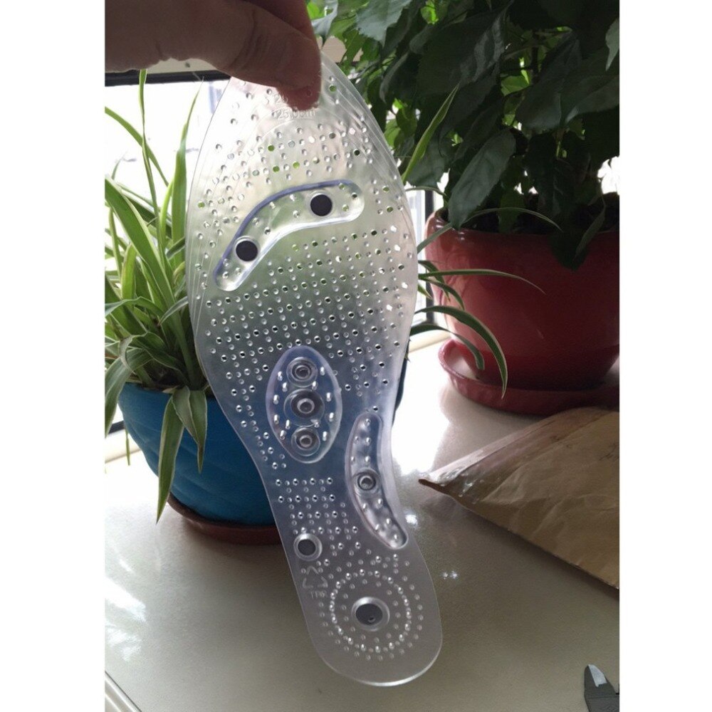 Transparant Siliconen Schoen Pad Massage Binnenzool Gezondheid Anti-vermoeidheid 8 Magneten Therapie Elastomeer Arch Ondersteuning Inlegzolen