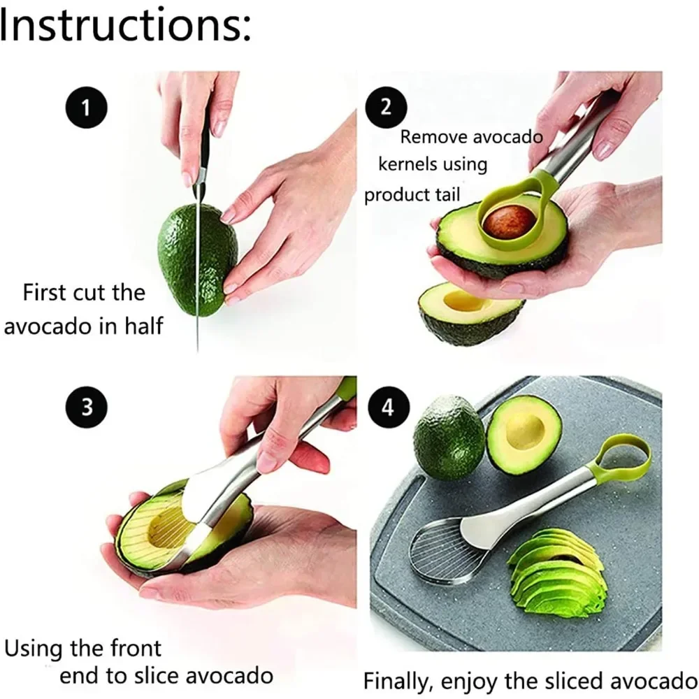Heißes Avocado-Messer, kleines Werkzeug, Rinde-Avocado-Schäler und -schneider, effizientes Küchenwerkzeug, Spülmaschinen-Sicherheitswerkzeug für Avocado-Salat