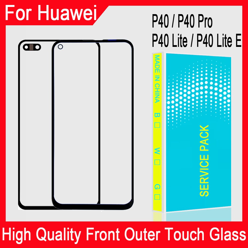 Lcd Touch Panel Glas Voor Huawei P40 P40Lite P40 Lite E P40 Pro Front Screen Outer Glas Lens Vervanging Reparatie onderdelen