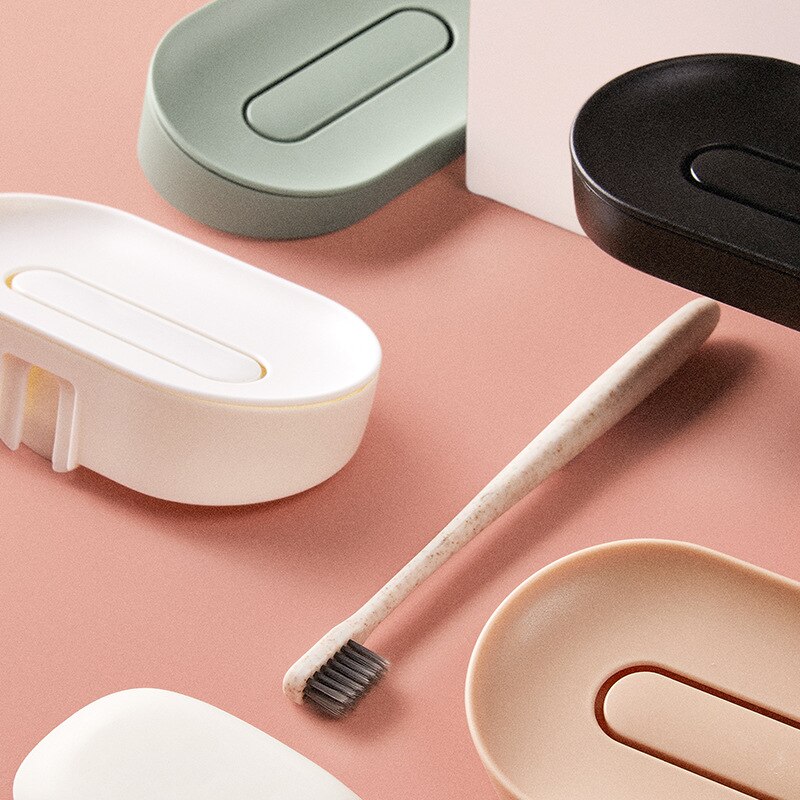 Wall-mounted Soap Box Suction Wall Soap Rack Free Punching Soap Tray Drain Toilet Soap Rack Bathroom Accessories