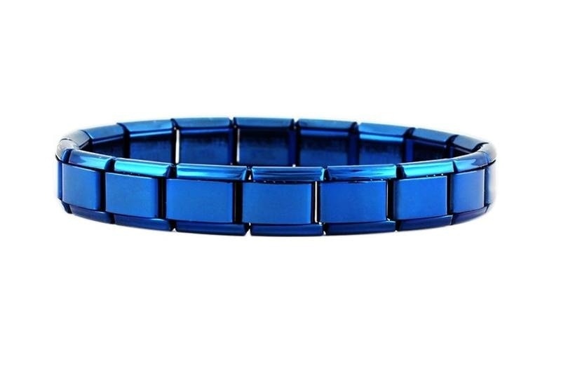 Gezondheidszorg Gewichtsverlies Magnetische Therapie Elemental Armband Artritis Pijn Gezondheid Energie Bio Magnetische Mannelijke: No point singl blue
