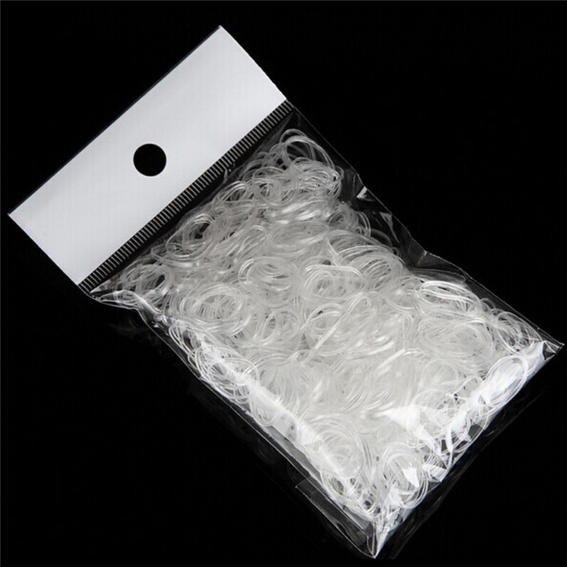 Ofice Binding Rubber Rope Girls Ponytail Holder Elastic Hair Bands Ties Braids Plaits Headband 300pcs/pack