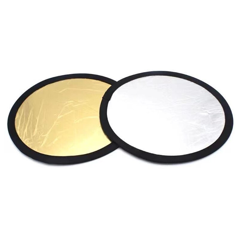 30 Cm Handheld Multifunctionele Opvouwbare Draagbare Optische Disc Reflector Geschikt Voor Fotografie Studio 2 In 1 Goud En Zilver
