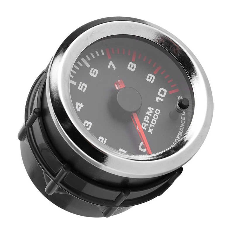 Tacho Gauge 52mm/2in Universal 7 Colors Tachometer Meter with Measuring Range 0-10000RPM