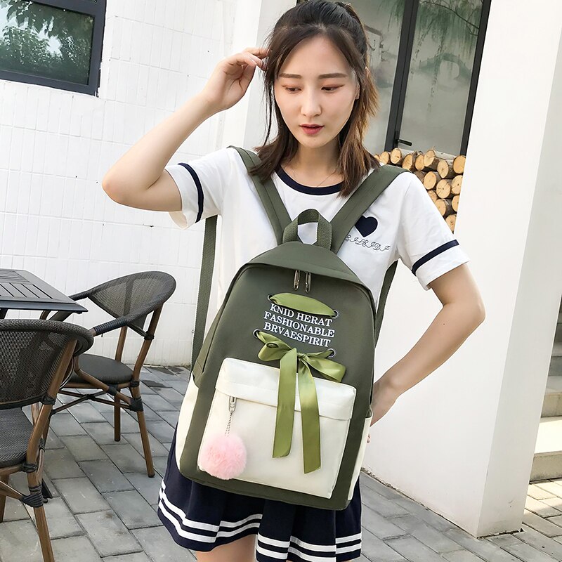 cartables Tenn Filles Mignon Décontracté Femmes Sac À Dos En Toile Sacs D'école D'étudiant Adolescent Filles Sacs D'école Décontracté Sacs À Bandoulière
