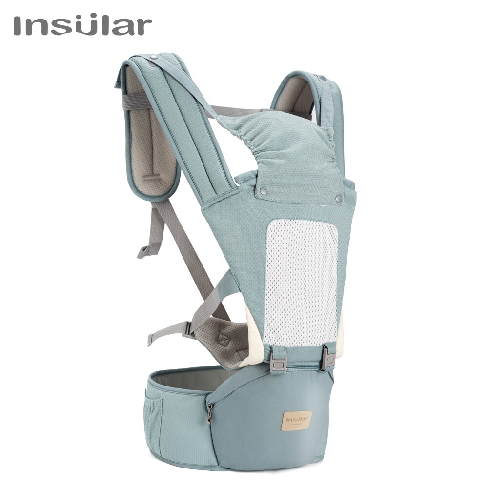 Ergonômico para bebê, mochila para carregar bebês portátil, espessante nos ombros, 360, com capuz canguru, 0 a 36 meses