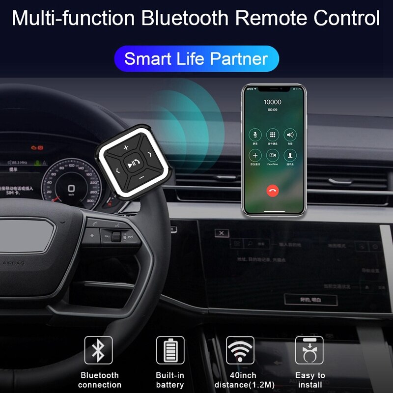 Auto Bluetooth Empfänger Fernbedienung mit Clip für Kopfhörer kabellos Audio- Adapter für Auto Heimat für Hand Kostenlos Anrufen