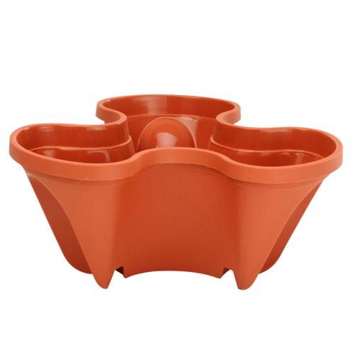 Pot de plantes à fleurs Vertical empilable en plastique, support de semis, décor de jardinière adapté à la croissance de fraises et d'herbes,: Black