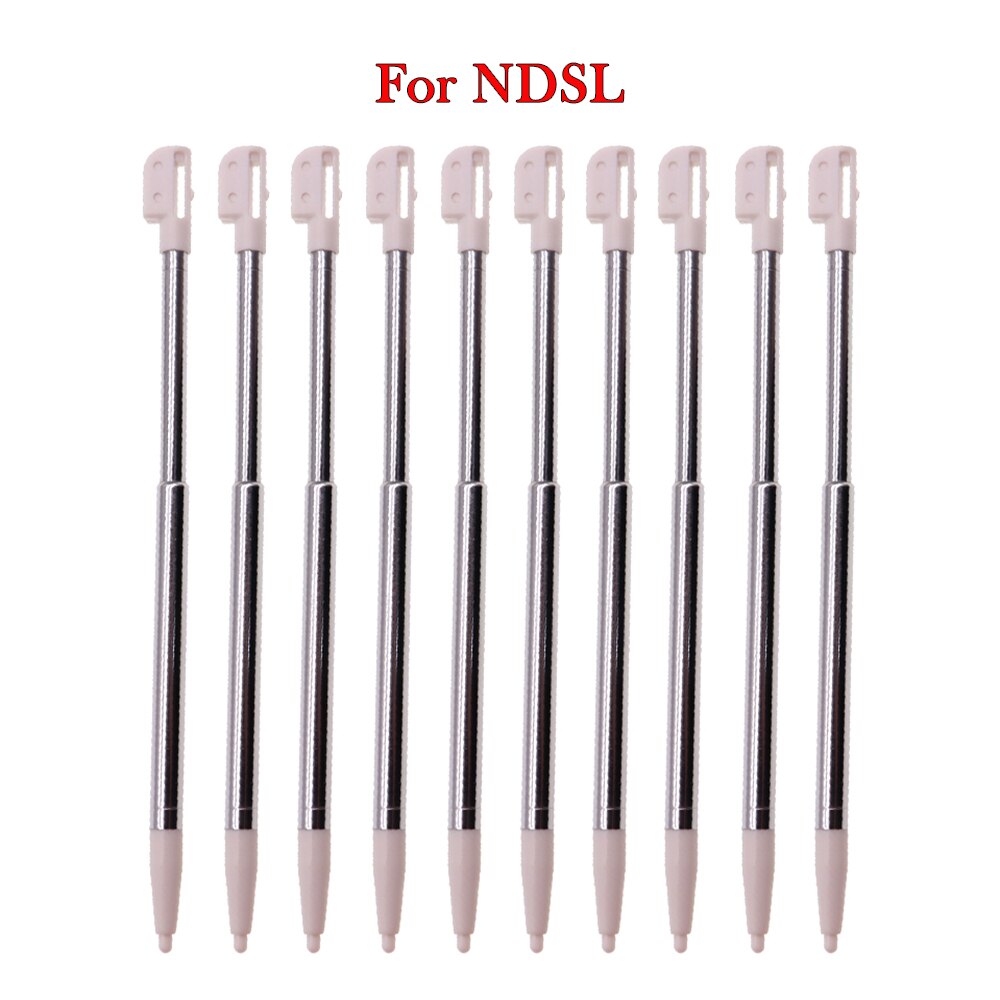 10 stücke Metall Teleskop Stift Stift Kunststoff Stift Touchscreen Stift für Nintendo 2DS 3DS Neue 2DS Neue 3DS XL LL Für NDSL NDSi
