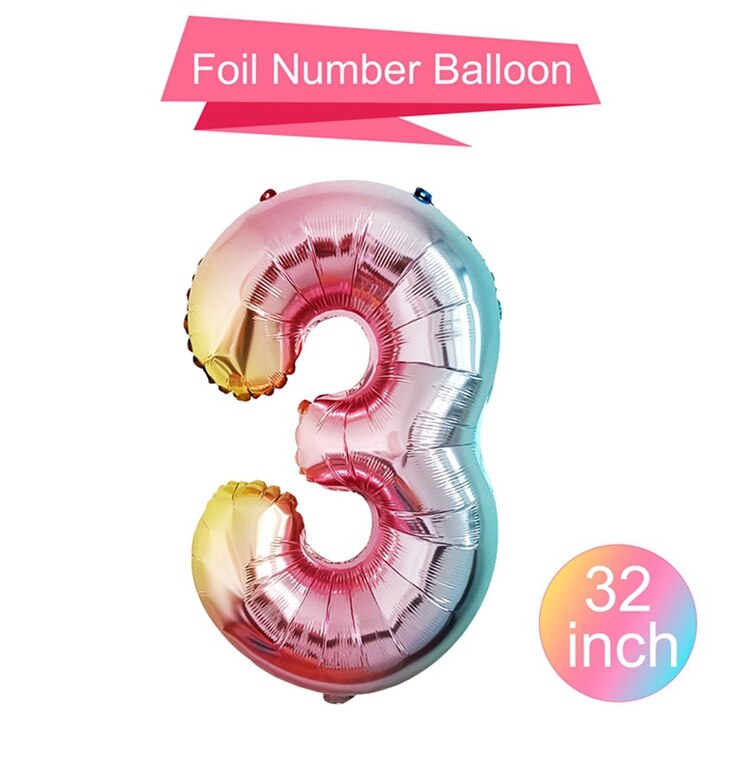 Huiran 32 tommers folieballonger tall ballongfigurer ballonger bursdagsfest dekor barn voksen ballong luftballongballer babyshower: 3