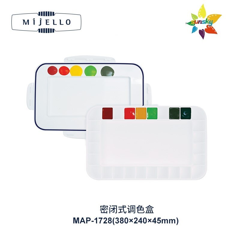 MIJELLO Acrylic Oil Color Palette Artelier Airtight,Easy to Clean by Peeling Off the Dry Color,Special Airtight Structure: MAP-1728