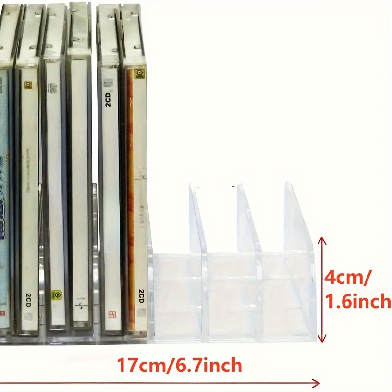 Space-Saving Transparent DVD/CD Organizer - Easy View Storage Stand for Home Office Entertainment, Perfect Christmas