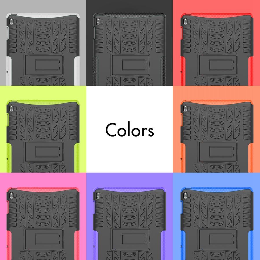 Stoßfest Rügestochen Für Lenovo Tab E10 fallen 10,1 zoll TB-X104F TB X104F fallen TPU + PC hybrid rügestochen Stehen Tablette abdeckung + Stift
