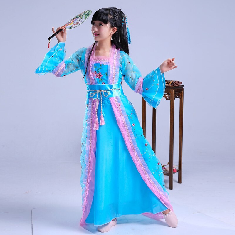 Kinderen Chinese Traditionele Kostuum Oude Tang-dynastie Prinses Outfit Meisje Dans Hanfu Kleding Chinese Film Kleding