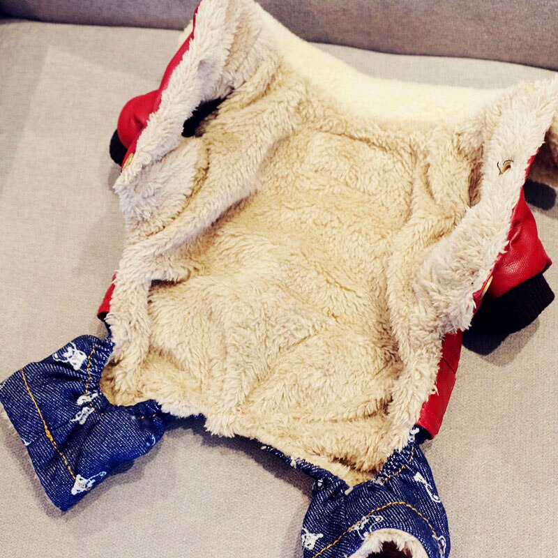 Hundetøj til små hunde vinter efterår bomuld jumpsuit til chihuahua yorkshire overalls til hvalp fransk bulldog denim tøj