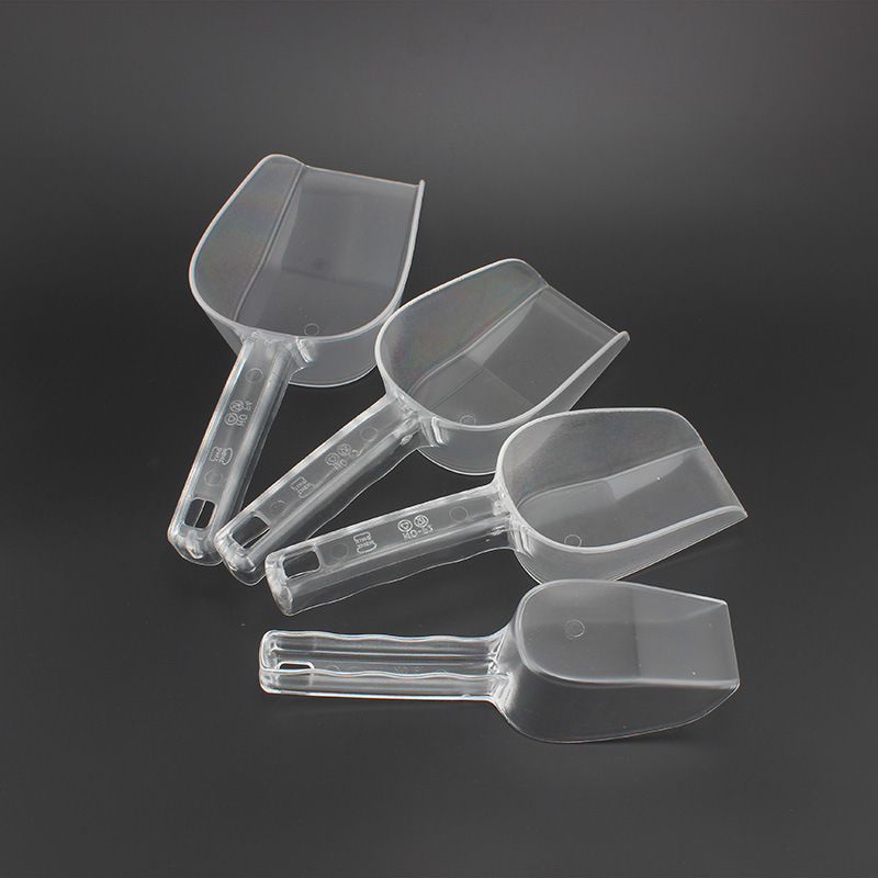1 Stck Kunststoff Eis Schaufel Lebensmittel-Klasse transparent Plastik Schaufeln Tragbare Küche Werkzeug Haustier Lebensmittel Löffel: Platz / L