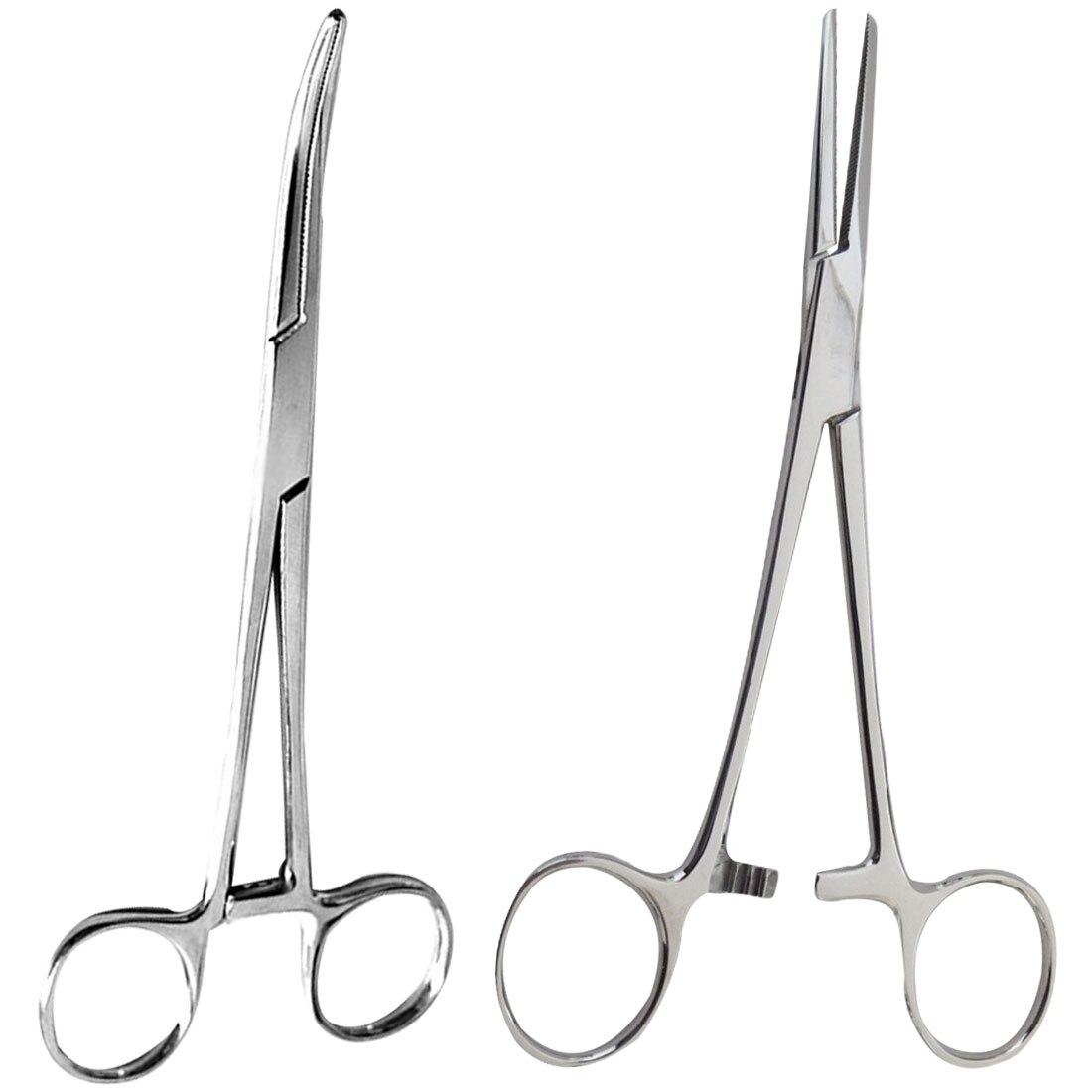 Scissors Pliers Fishing Curved/ Straight Tip Hemostat 12.5cm Haemostatic Locking Clamps Forceps Stainless Steel