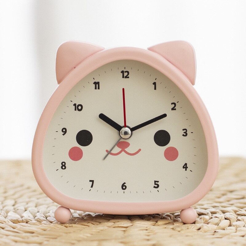 Cartoon Kleine Wekker Studenten Gebruik Nachtkastje Lichtgevende Kinderen Mute Creatieve Persoonlijkheid Lui Klok Alarm: 01