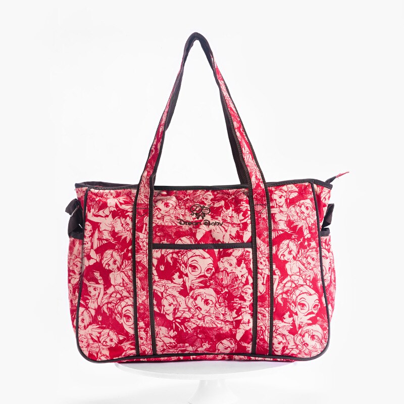 Style Multi-functional Mummy Bag Travel Simple Oxford Cloth Oblique Shoulder Bag Handbag: Red