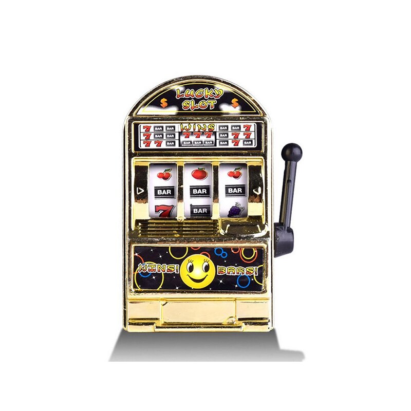 Mini Fruit Slot Machine Lucky Jackpot Toy Handheld Games Console Stress Reliever Toy Kids Educational Toy Game Machine: Light Yellow