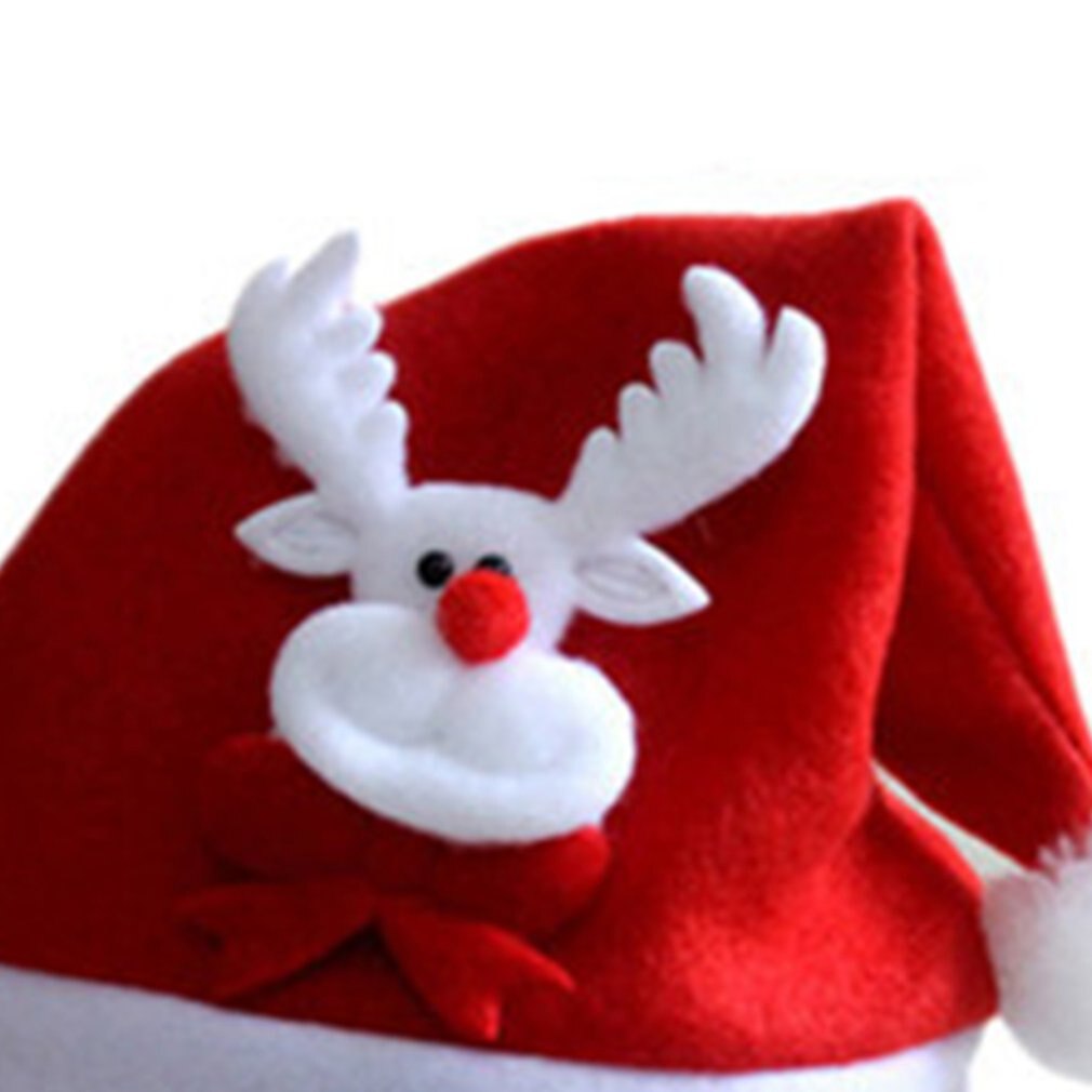Kerstversiering pet volwassenen kinderen lichtgevende cartoon hoed hert kerstman hoed kerst: Volwassen herten / Met licht