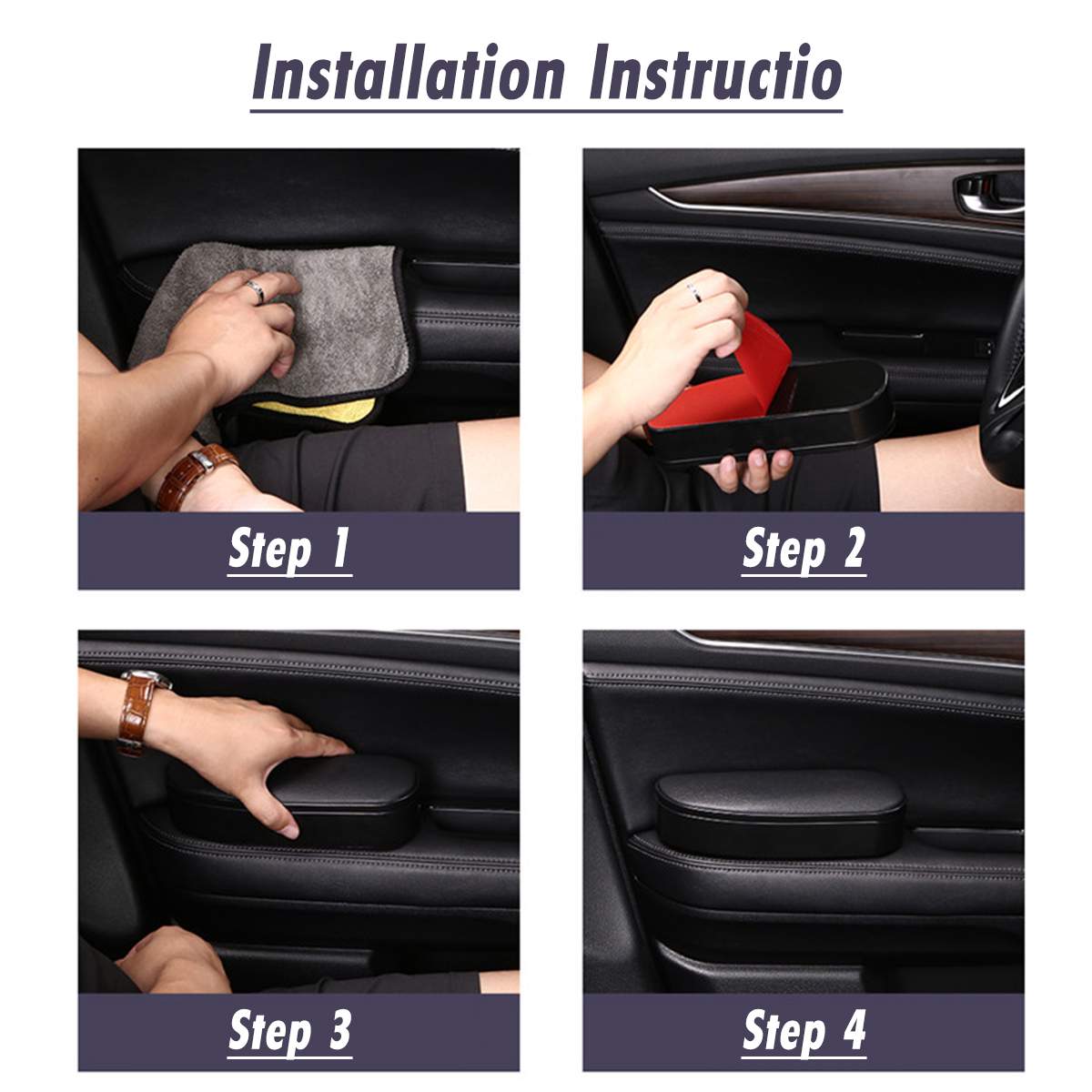 Neswest Universele-Auto Links Armsteun Elleboog Ondersteuning Verstelbare Anti-Vermoeidheid Linkerhand Armsteun Elleboog Anti Slip Mat Opslag doos