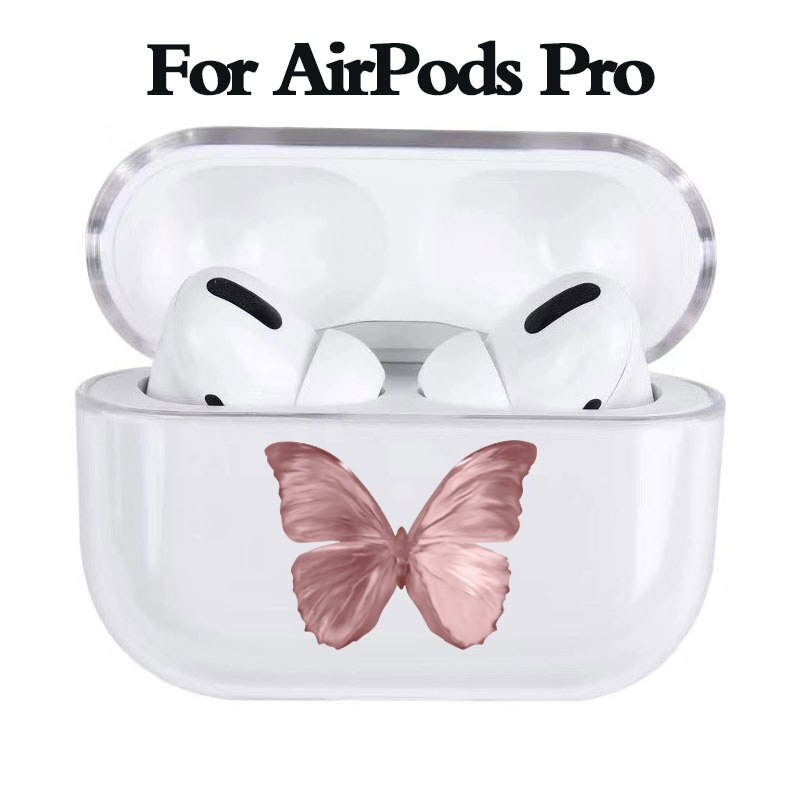 Funda de mariposa para Airpods Pro 2, funda bonita a la con dibujos, funda rígida para Airpods 2 Pro y cargador: XH0410-02-Pro