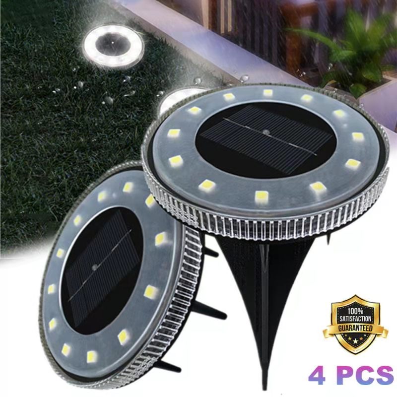 1-4 Pack 12 LED Solar- Garten Lichter draussen Solar- angetrieben Lampe Laterne IP65 Landschaft Beleuchtung Für Weg Terrasse hof Rasen Dekor