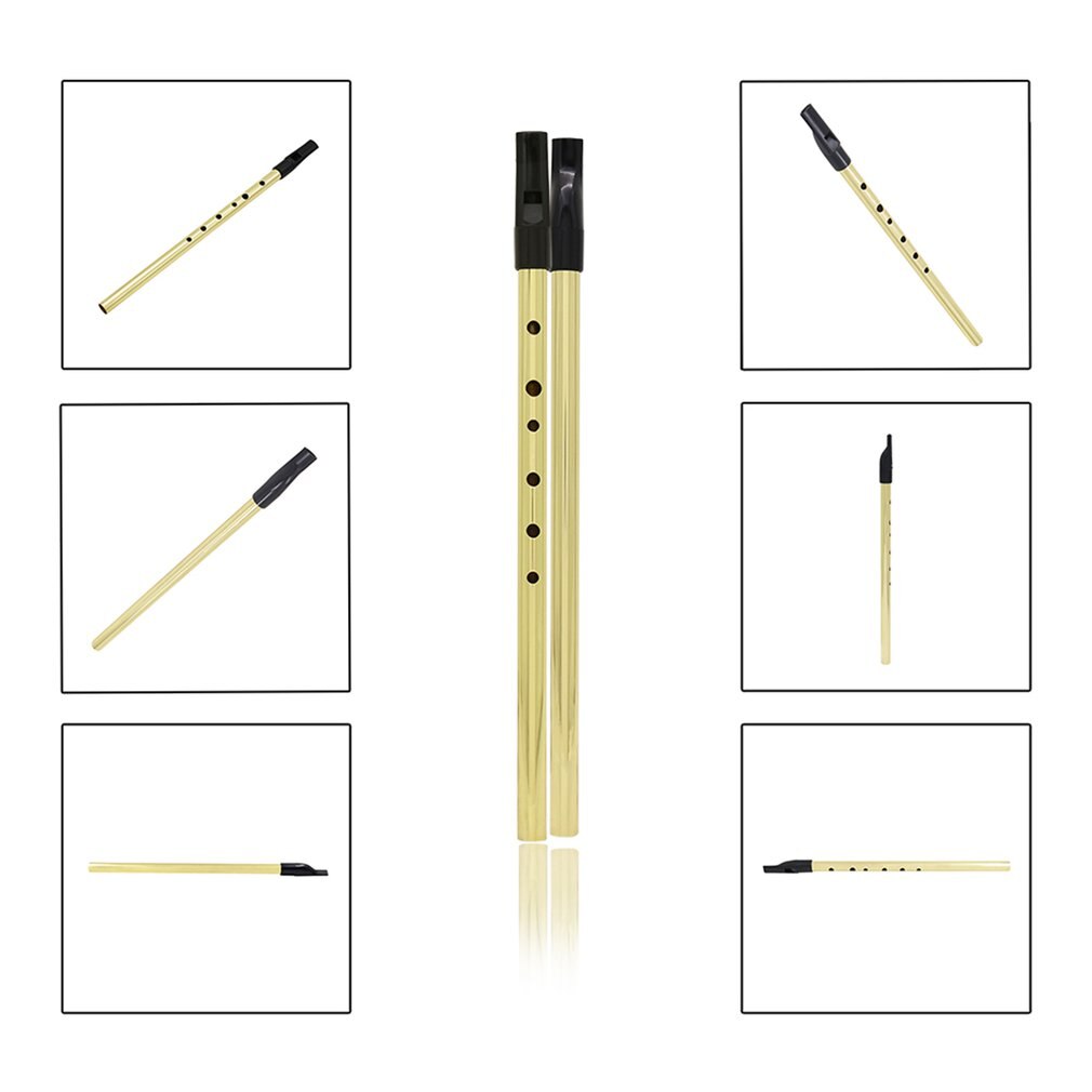 Irish Whistle Flute D Key Tin Whistle 6 Hole Clarinet Flute Nickel Plated Flauta Brass Musical Instrument