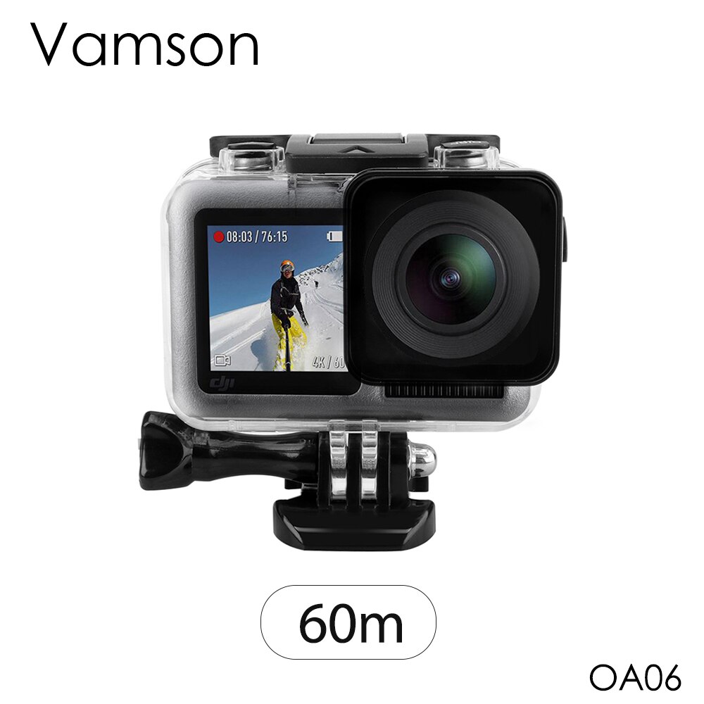 Vamson voor DJI OSMO Actie Camera Waterdichte Behuizing Case 40 M Duiken Shell Doos voor DJI Accessoires OA05: OA06
