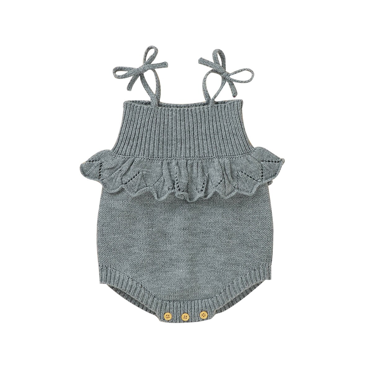 Été bébé garçon filles tricot body solide mignon Crochet enfant en bas âge printemps jarretelle infantile belle tricot vêtements: D / 12M