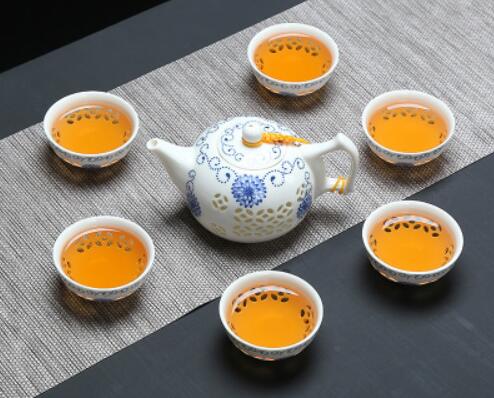 Blue White Exquisite Ceramic Teapot Kettles Tea Cup Porcelain Chinese Kung Fu Tea Set Drinkware