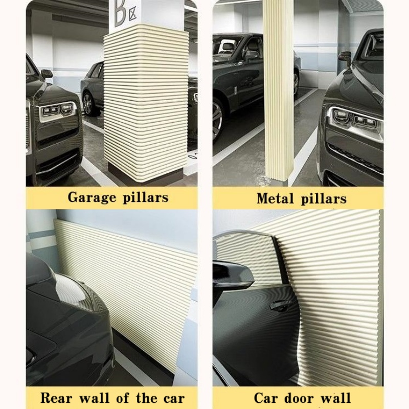 2M/4CM Garage Muurbeschermer Sticker Autodeur Hoekbescherming Spons Pad Anti Kras Veiligheid Parkeren Garage Pijler Bescherm Mat