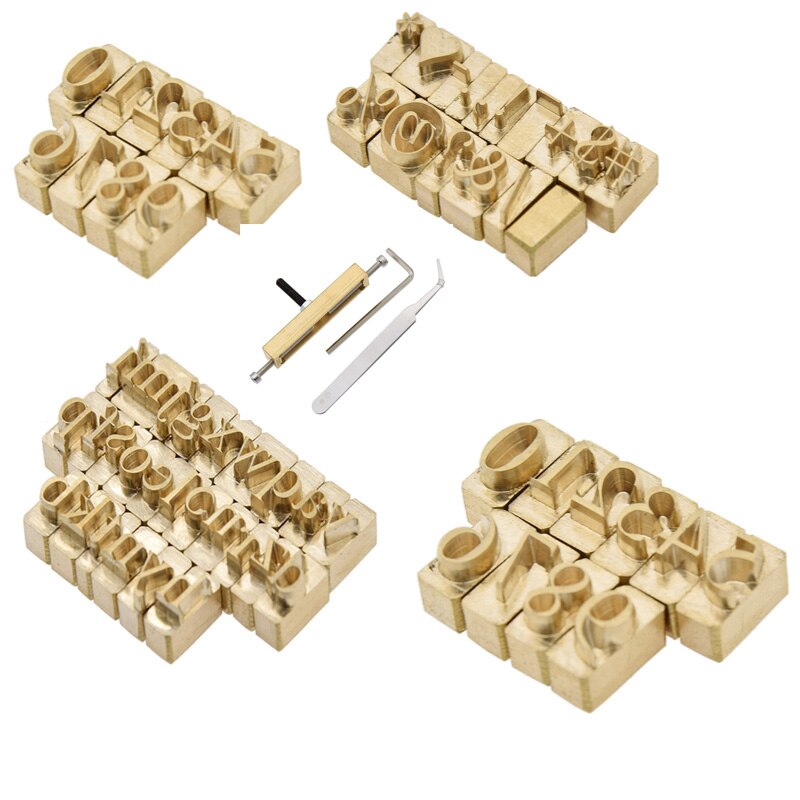 Chzimade diy alfabet nummer stempel sæt til læder stempler stansning håndværk værktøjer tryk læder cutter håndlavet