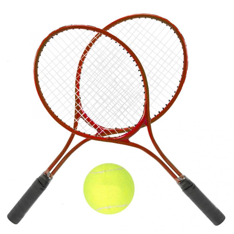 24 Inch Kinderen Tennisracket Training Praktijk Racket Lichtgewicht Kids Racket met Bal en Draagtas: Rood