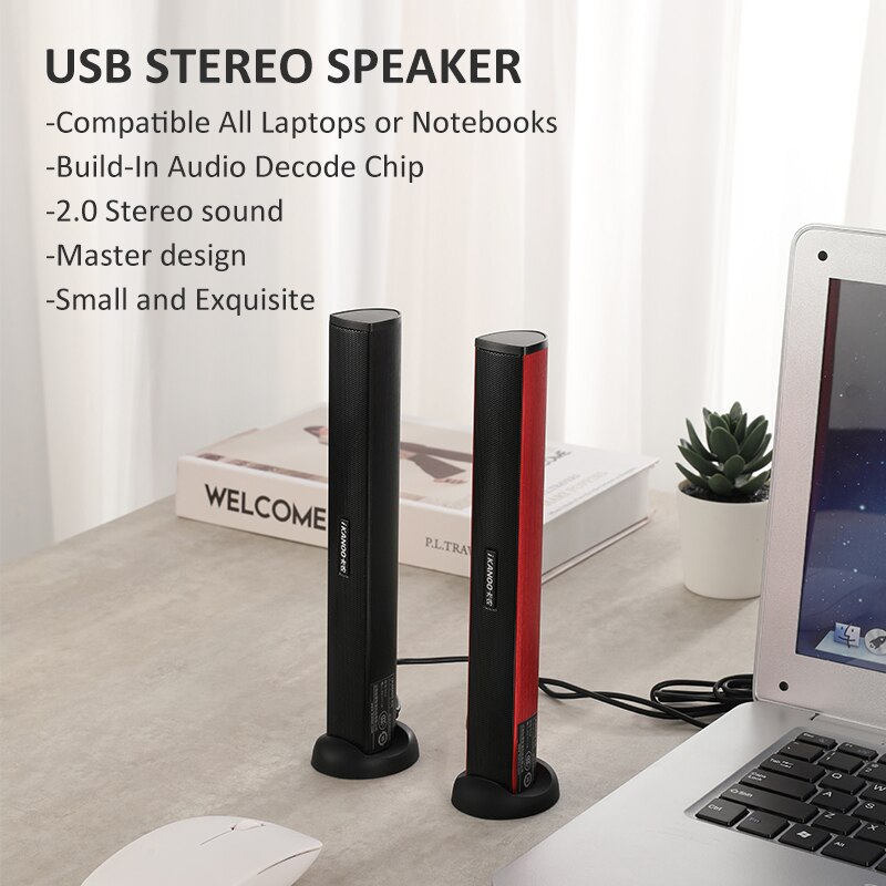 Laptop Speaker USB Wired With Subwoofer Sound Box For Computer Steoreo Lounderspeaker Driver Free Dual Channels