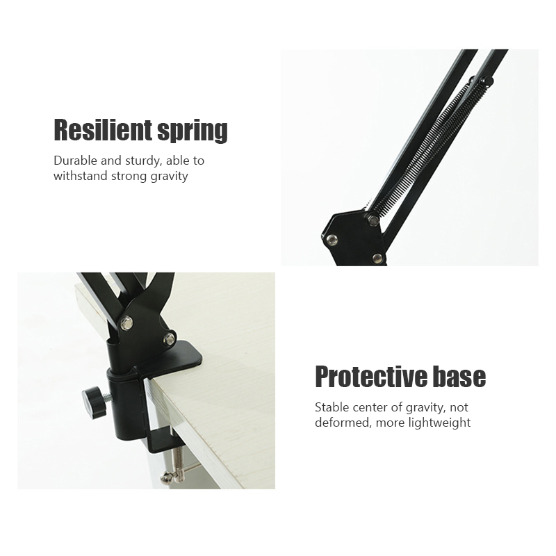 iPadhouder voor bed 360° ° Roterende Desktop Mount Telefoon Clip Stand met 70 cm Metalen Arm Voor 4.5 ~ 9.7 inch Telefoon Tablet Legering beugel